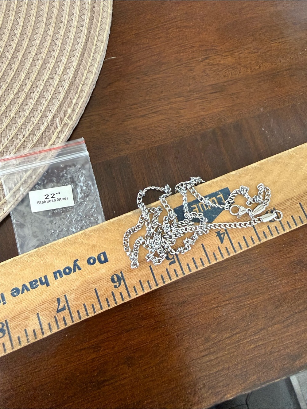 New 22” Stainless Steel Necklace